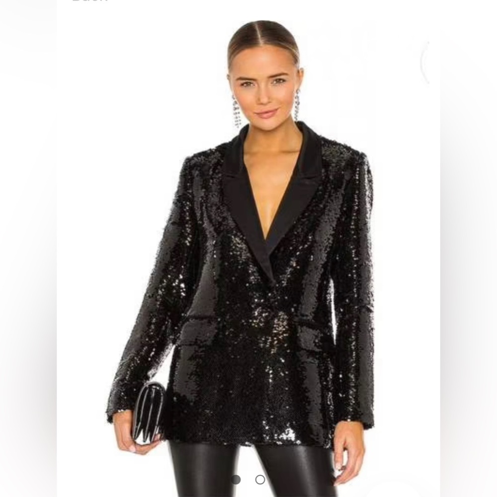 ANINE BING Ace Blazer Black Sequin XS